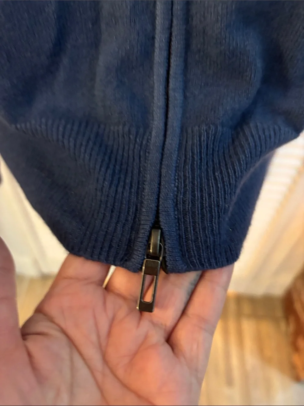 NWT TSE Neiman Marcus Men's dip dye Full-Zip High Collar Sweater, S